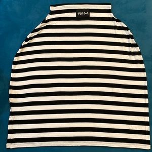 🧡💜 Milk Snob 5-in-1 Cover in Black and White Stripe Pattern